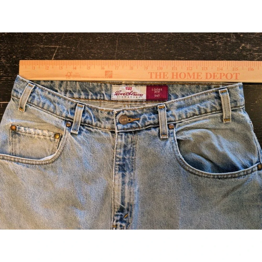 VTG Levi’s 545 Signature Loose Fit Jeans Mens 34x31 Baggy Light Wash Bronze Tab